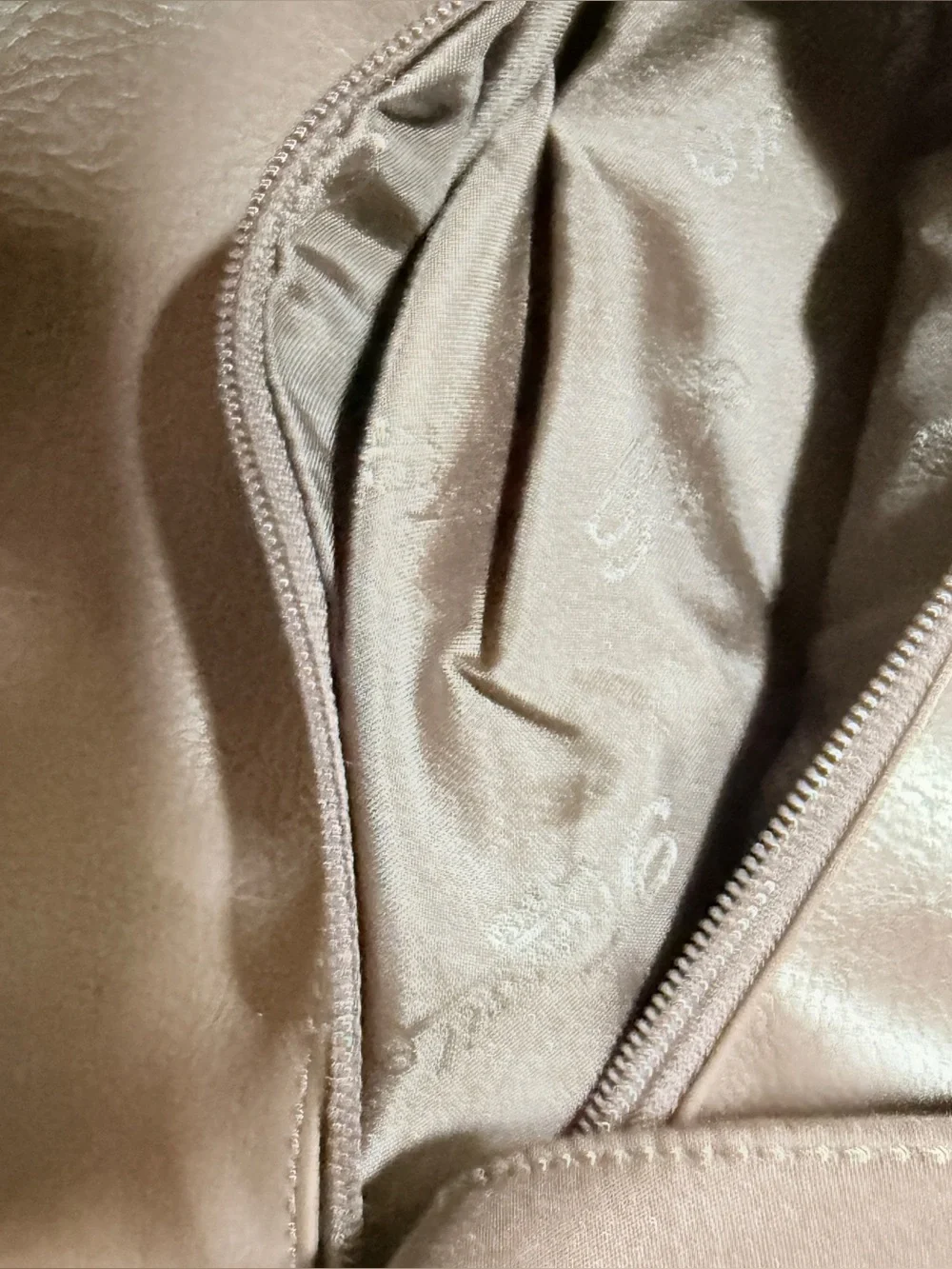 Fossil Light Brown/ Taupe Leather and Canvas Backpack